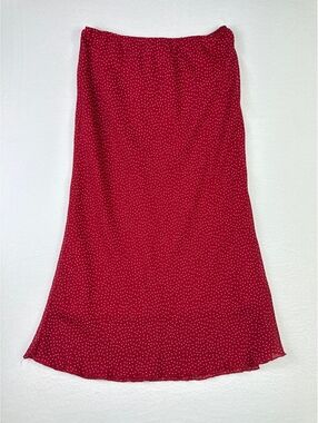 Janette Red Polka Dot Midi Skirt Made in USA